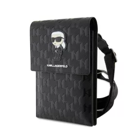   Karl Lagerfeld Saffiano Ikonik NFT Monogram válltáska fekete (KLWBSAKHPKK)