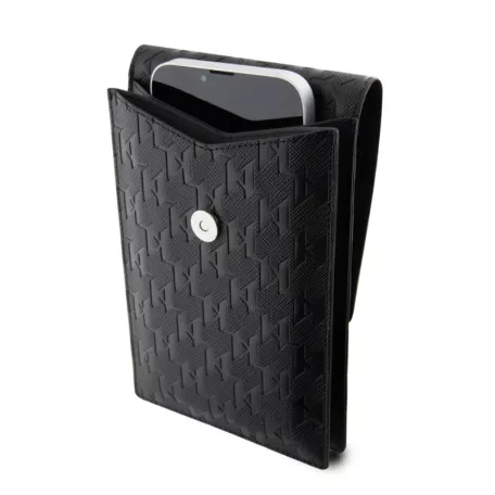 Karl Lagerfeld Saffiano Ikonik NFT Monogram válltáska fekete (KLWBSAKHPKK)