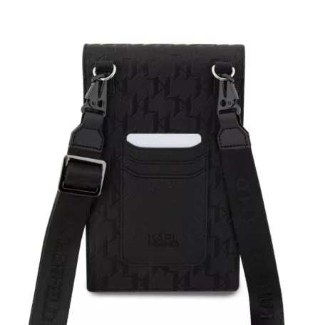 Karl Lagerfeld Saffiano Ikonik NFT Monogram válltáska fekete (KLWBSAKHPKK)