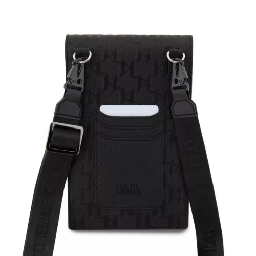 Karl Lagerfeld Saffiano Ikonik NFT Monogram válltáska fekete (KLWBSAKHPKK)