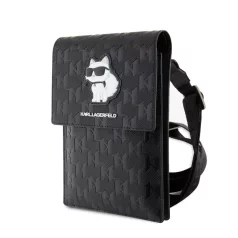   Karl Lagerfeld Saffiano Monogram válltáska fekete (KLWBSAKHPCK)