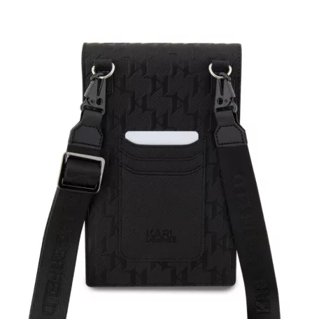 Karl Lagerfeld Saffiano Monogram válltáska fekete (KLWBSAKHPCK)