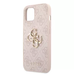   Guess Apple iPhone 15 Plus (6.7) PU 4G Metal Logo hátlapvédő tok pink (GUHCP15M4GMGPI)
