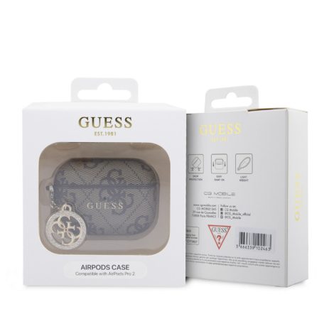 Guess 4G Script Charm Apple Airpods Pro 2 PC/PU tok barna (GUAP2P4E4CDW)
