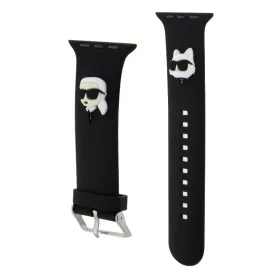   Karl Lagerfeld Karl and Choupette Head Apple Watch 38/40/41 mm óraszíj fekete (KLAWMSLKCNK)