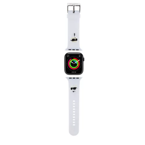 Karl Lagerfeld and Choupette Apple Watch 38/40/41 mm óraszíj fehér (KLAWMSLKCNH)