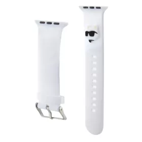   Karl Lagerfeld Choupette Head NFT Apple Watch 38/40/41 mm óraszíj fehér (KLAWMSLCNH)