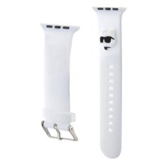   Karl Lagerfeld Choupette Head NFT Apple Watch 42/44/45/49 mm óraszíj fehér (KLAWLSLCNH)