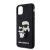 Karl Lagerfeld 3D Rubber Karl and Choupette Apple iPhone 11 (6.1) 2019 hátlapvédő tok fekete (KLHCP14SSNCHBCK)