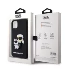 Karl Lagerfeld 3D Rubber Karl and Choupette Apple iPhone 11 (6.1) 2019 hátlapvédő tok fekete (KLHCP14SSNCHBCK)