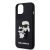 Karl Lagerfeld 3D Rubber Karl and Choupette Apple iPhone 13 (6.1) hátlapvédő tok fekete (KLHCP13M3DRKCNK)