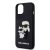 Karl Lagerfeld 3D Rubber Karl and Choupette Apple iPhone 14 (6.1) hátlapvédő tok fekete (KLHCP14S3DRKCNK)