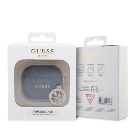 Guess 4G Script Charm Apple Airpods 3 PC/PU tok fekete (GUA3P4E4CDK)
