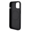 Guess Apple iPhone 15 (6.1) PU 4G Stripe MagSafe hátlapvédő tok fekete (GUHMP15SG4GLGR)