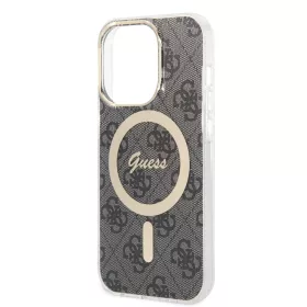   Guess Apple iPhone 15 Pro (6.1) IML 4G MagSafe hátlapvédő tok fekete (GUHMP15LH4STK)