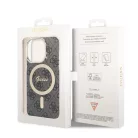 Guess Apple iPhone 15 Pro (6.1) IML 4G MagSafe hátlapvédő tok fekete (GUHMP15LH4STK)
