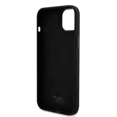   Karl Lagerfeld Liquid Silicone Ikonik NFT Apple iPhone 15 Plus (6.7) hátlapvédő tok fekete (KLHCP15MSNIKBCK)