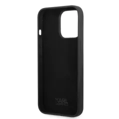   Karl Lagerfeld Liquid Silicone Ikonik NFT Apple iPhone 15 Pro Max (6.7) hátlapvédő tok fekete (KLHCP15XSNIKBCK)