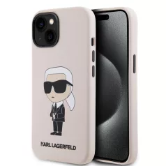   Karl Lagerfeld Liquid Silicone Ikonik NFT Apple iPhone 15 Pro (6.1) hátlapvédő tok pink (KLHCP15LSNIKBCP)