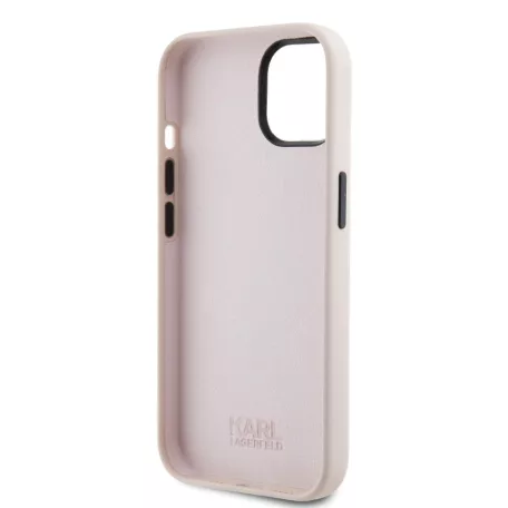 Karl Lagerfeld Liquid Silicone Ikonik NFT Apple iPhone 15 Pro (6.1) hátlapvédő tok pink (KLHCP15LSNIKBCP)