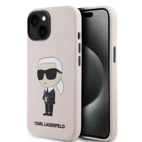   Karl Lagerfeld Liquid Silicone Ikonik NFT Apple iPhone 15 Pro Max (6.7) hátlapvédő tok pink (KLHCP15XSNIKBCP)