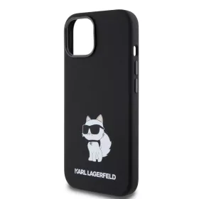   Karl Lagerfeld Liquid Silicone Choupette NFT Apple iPhone 15 (6.1) hátlapvédő tok fekete (KLHCP15SSNCHBCK)