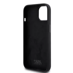   Karl Lagerfeld Liquid Silicone Choupette NFT Apple iPhone 15 (6.1) hátlapvédő tok fekete (KLHCP15SSNCHBCK)