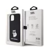 Karl Lagerfeld Liquid Silicone Choupette NFT Apple iPhone 15 (6.1) hátlapvédő tok fekete (KLHCP15SSNCHBCK)