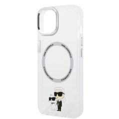   Karl Lagerfeld IML Karl and Choupette MagSafe Apple iPhone 15 Plus (6.7) hátlapvédő tok átlátszó (KLHMP15MHNKCIT)