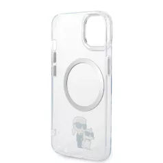   Karl Lagerfeld IML Karl and Choupette MagSafe Apple iPhone 15 Plus (6.7) hátlapvédő tok átlátszó (KLHMP15MHNKCIT)