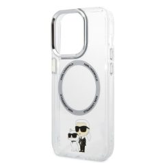   Karl Lagerfeld IML Karl and Choupette NFT MagSafe Apple iPhone 15 Pro (6.1) hátlapvédő tok átlátszó (KLHMP15LHNKCIT)