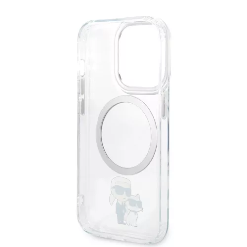 Karl Lagerfeld IML Karl and Choupette NFT MagSafe Apple iPhone 15 Pro Max (6.7) hátlapvédő tok átlátszó (KLHMP15XHNKCIT)