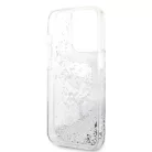 Karl Lagerfeld Liquid Glitter Karl Head Apple iPhone 15 Pro Max (6.7) hátlapvédő tok ezüst (KLHCP15XLNKHCH)