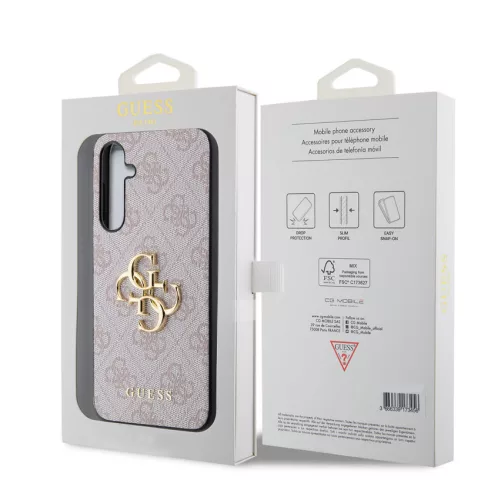 Guess Samsung S711 Galaxy S23 FE (2023) Silicone Metal Logo hátlapvédő tok pink (GUHCS23FE4GMGPI)