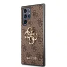 Guess Samsung S928 Galaxy S24 Ultra (2024) PU 4G Metal Logo hátlapvédő tok barna (GUHCS24L4GMGBR)