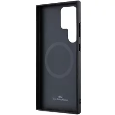   BMW Signature Leather MagSafe Samsung S926 Galaxy S24 Plus (2024) hátlapvédő tok fekete (BMHMS24M23RDCLK)