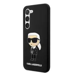   Karl Lagerfeld Liquid Silicone Ikonik NFT Samsung S926 Galaxy S24 Plus (2024) hátlapvédő tok fekete (KLHCS24MSNIKBCK)