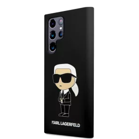   Karl Lagerfeld Liquid Silicone Ikonik NFT Samsung S928 Galaxy S24 Ultra (2024) hátlapvédő tok fekete (KLHCS24LSNIKBCK)