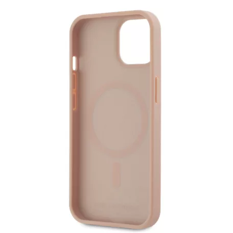 Karl Lagerfeld PU Leather Monogram Magsafe Apple iPhone 15 Pro (6.1) hátlapvédő tok pink (KLHMP15LPKHPORPP)