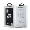 Karl Lagerfeld Liquid Silicone Double Heads Apple iPhone 15 Pro (6.1) MagSafe hátlapvédő tok fekete (KLHMP15LSKCHPPLK)