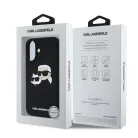 Karl Lagerfeld Liquid Silicone Double Heads Apple iPhone 15 Pro (6.1) MagSafe hátlapvédő tok fekete (KLHMP15LSKCHPPLK)