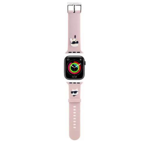 Karl Lagerfeld Karl and Choupette Head Apple Watch 38/40/41 mm óraszíj pink (KLAWMSLKCNP)
