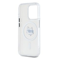   Karl Lagerfeld IML Choupette Head MagSafe Apple iPhone 15 Pro (6.1) hátlapvédő tok átlátszó (KLHMP15LHLSCHH)