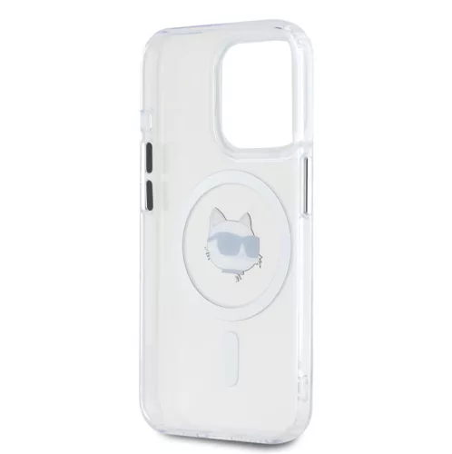 Karl Lagerfeld IML Choupette Head MagSafe Apple iPhone 15 Pro (6.1) hátlapvédő tok átlátszó (KLHMP15LHLSCHH)