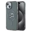Karl Lagerfeld IML K&CH Heads Metal Frame MagSafe Apple iPhone 15 (6.1) hátlapvédő tok fekete (KLHMP15SHLSKCK)