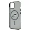 Karl Lagerfeld IML K&CH Heads Metal Frame MagSafe Apple iPhone 15 Pro (6.1) hátlapvédő tok fekete (KLHMP15LHLSKCK)
