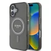 Guess Apple iPhone 16 (6.1) IML Glitter Ring hátlapvédő MagSafe tok fekete (GUHMP16SHFGEREK)