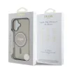 Guess Apple iPhone 16 Pro (6.3) IML Glitter Ring hátlapvédő MagSafe tok fekete (GUHMP16SHFGEREK)