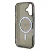 Guess Apple iPhone 16 Pro Max (6.9) IML Glitter Ring hátlapvédő MagSafe tok fekete (GUHMP16SHFGEREK)