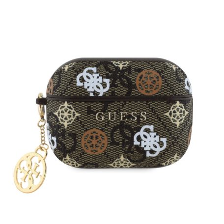 Guess 4G Peony Charm Apple Airpods Pro 2 PC/PU tok barna (GUAP2P4RPEW)